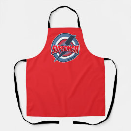 Delantal Estilo de logo retro supermamá