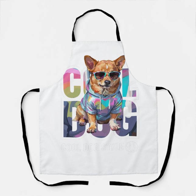 Delantal Estilo de perro genial (Anverso)