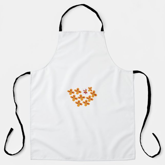 Delantal Estilo decorativo, Naranja torpe, rojo cornell (Anverso)