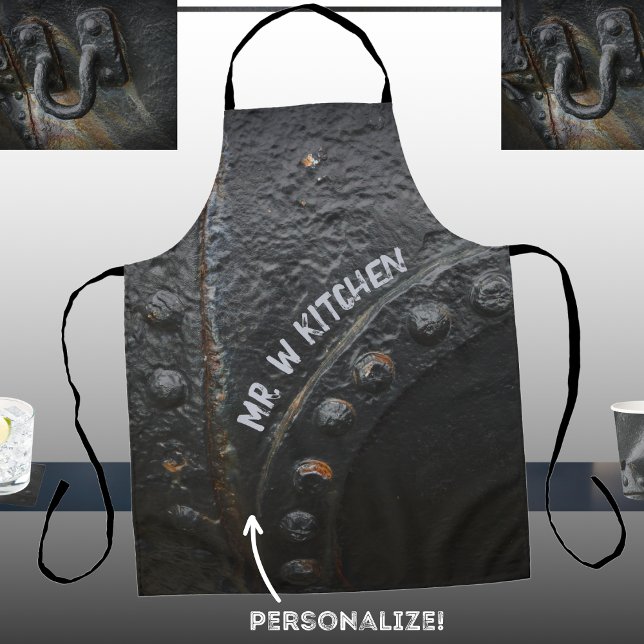 Delantal Estilo industrial metalizado negro (Subido por el creador)