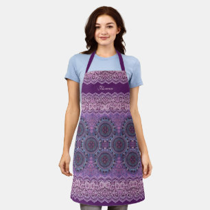 Delantal Estilo morado boho