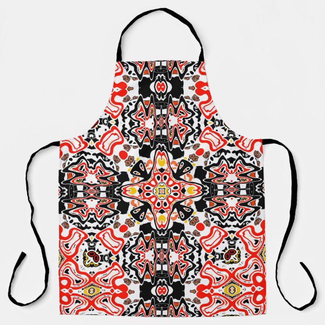 Delantal Estilo ornamental kaliedoscopo geométrico marroquí (Anverso)