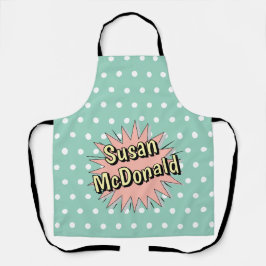 Delantal Estilo retro polka punto cincuenta