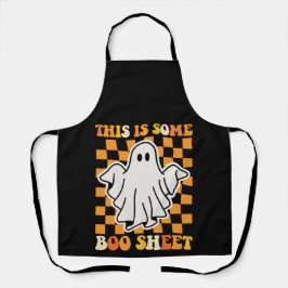 Delantal Esto Es Alguna Hoja De Boo Halloween Fantasma Retr