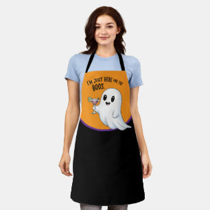 Delantal Estoy aquí por la Halloween de Boos