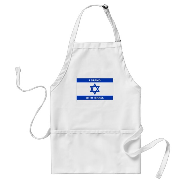 Delantal Estoy de acuerdo con la bandera de texto de Israel (Frente)