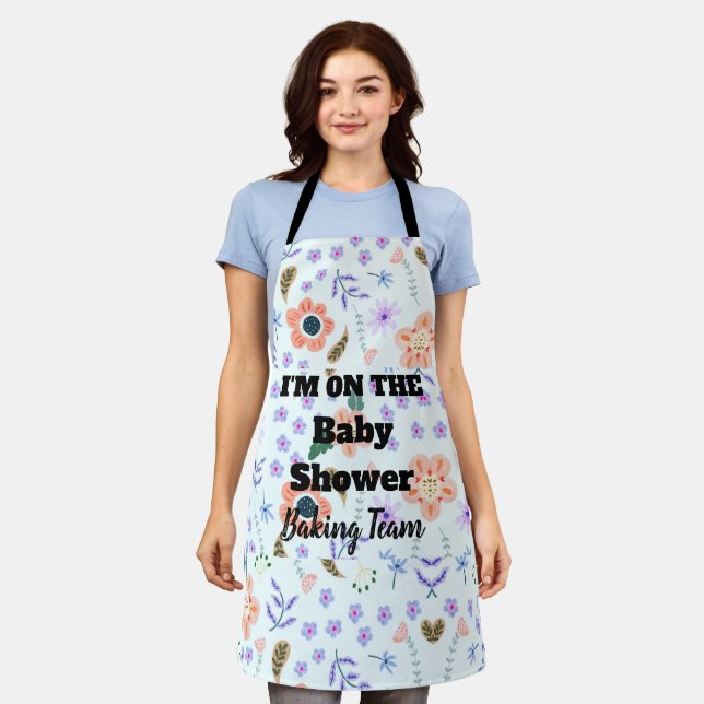 Delantal ESTOY EN LA Flor Del Equipo Baby Shower (Gastado)
