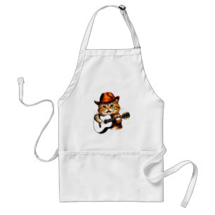 Delantal Estrella divertida de Meow canta al gato Apron