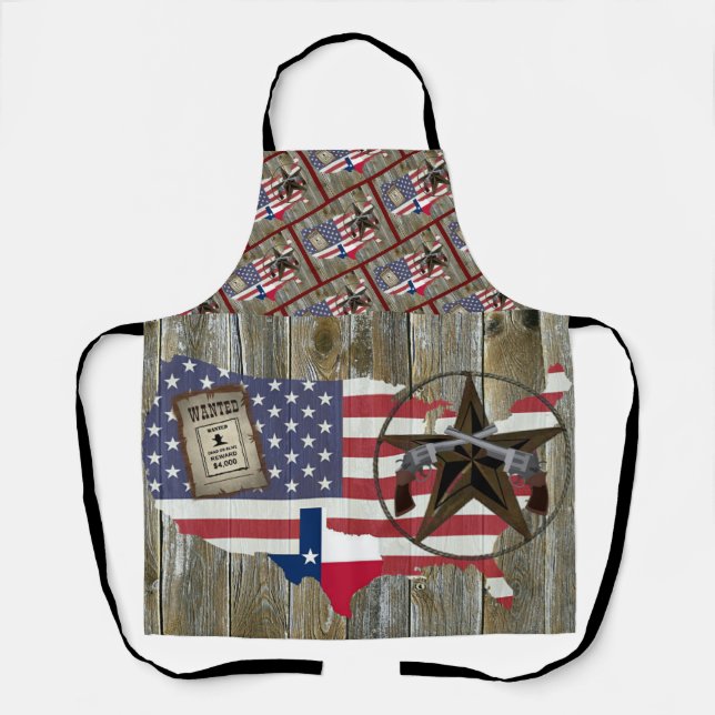 Delantal Estrella solitaria de Texas Duele Pistolas El Rótu (Anverso)