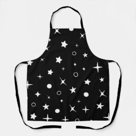 Delantal Estrellas de cielo negro