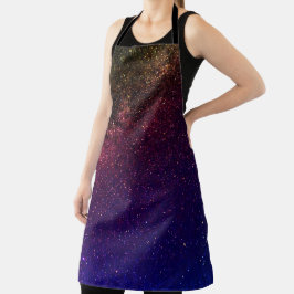 Delantal Estrellas de galaxia estrellada cosmica de la Vía