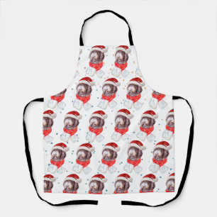 Delantal Estrellas de Navidad de la raza de perro Newfypoo