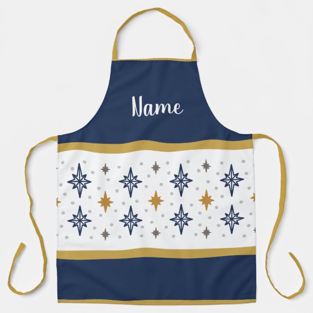 Delantal Estrellas Navidades personalizadas (Anverso)