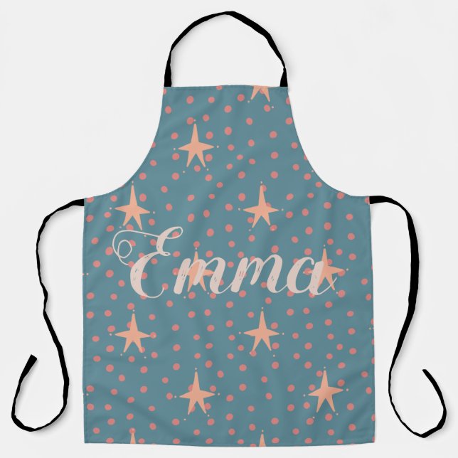 Delantal Estrellas y puntos elegantes (Anverso)