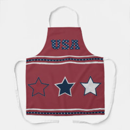 Delantal Estrellas y rayas de Estados Unidos Apron