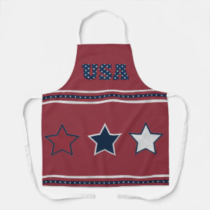 Delantal Estrellas y rayas de Estados Unidos Apron