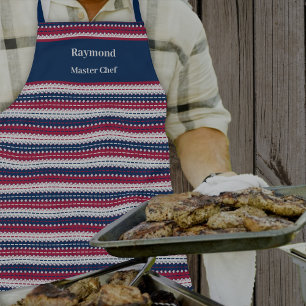 Delantal Estrellas y rayas - Patriótico-Azul Blanco Rojo