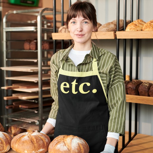 Delantal etc. Moderna y moderna tipografía negrita amarilla (Subido por el creador)