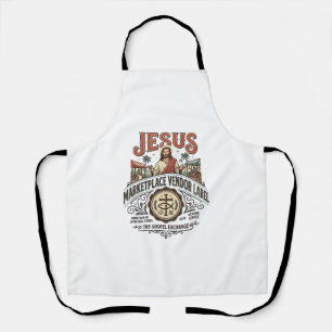 Delantal Etiqueta de vendedor del mercado de Jesús Mercado 