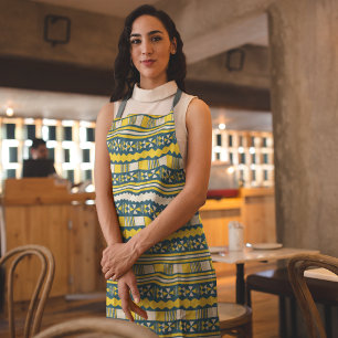 Delantal Etnia azteca amarilla