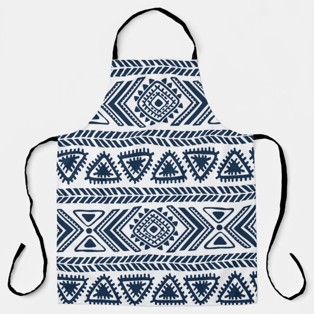 Delantal Étnica tribal: Vintage Seamless Pattern. (Anverso)