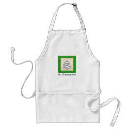 Delantal ¡Evergreen Snowy! ¡Árbol de Navidad! Apron adulto