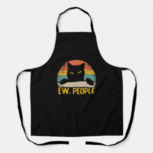 Delantal Ew, People Black Cat Vintage Retro - Funny Cat_1