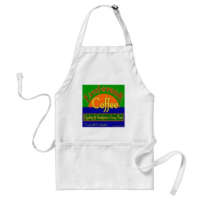 Delantal Excelorator Coffee Retro Label Art Apron (Frente)