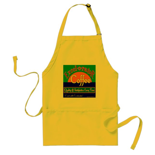 Delantal Excelorator Funny Coffee Retro Art Apron (Frente)