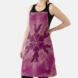 Delantal Exóticas y espléndidas flores moradas