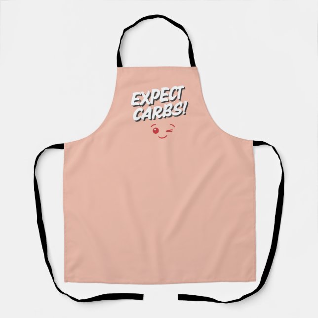 Delantal Expect Carbs! Funny Apron (Anverso)
