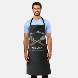 Delantal Experto en parrilladas de chef moderno personaliza