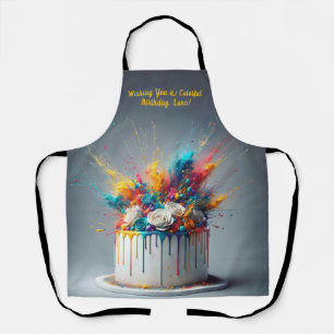 Delantal Explosión de Alegría - Feliz Pastel de Cumpleaños