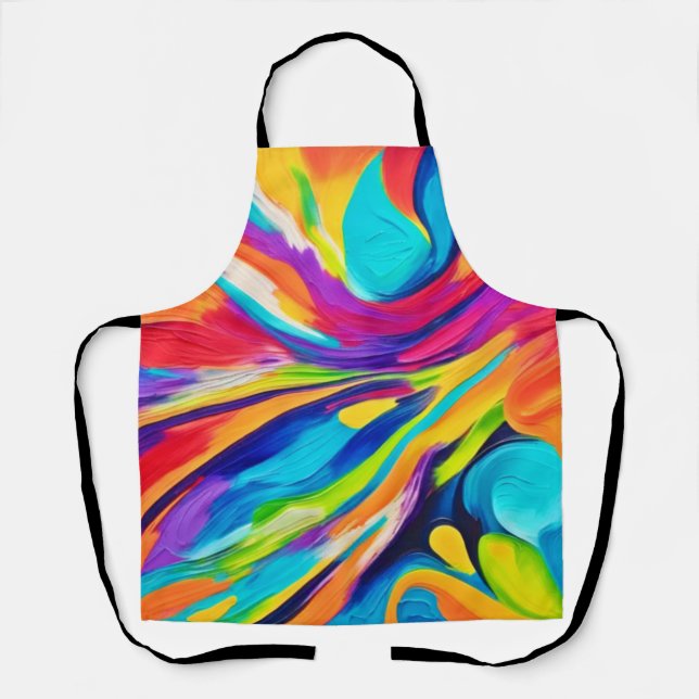 Delantal Explosión energética vibrante (Anverso)