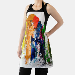 Delantal Expresión abstracta de figuras humanas en movimien