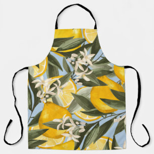 Delantal Exquisite pattern with yellow bergamot fruits, cit