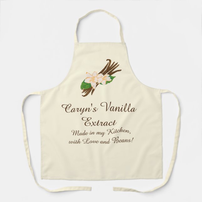 Delantal Extracto de vainilla personalizable (Anverso)