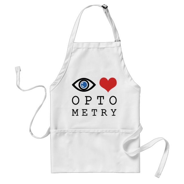 Delantal Eye Love Heart Optometry - Optometrista Tabla Ofta (Frente)