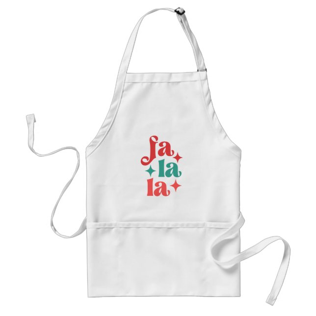 Delantal Fa La La - Diseño de tipografía festiva (Frente)