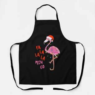 Delantal Fa La La mingo Flamingo Para Navidades Xmas