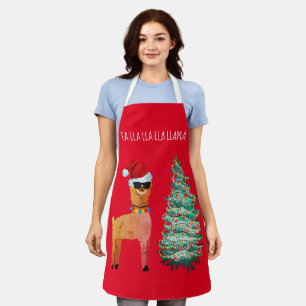 Delantal Fa lla lla llama Navidades Apron