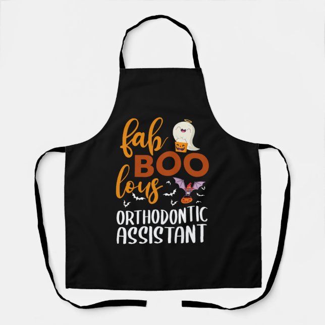 Delantal Fab Boo Lous Ayudante Ortodoncista Halloween (Anverso)