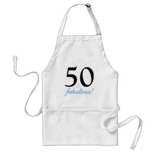 Delantal Fabuloso 50 Blue 50 cumpleaños