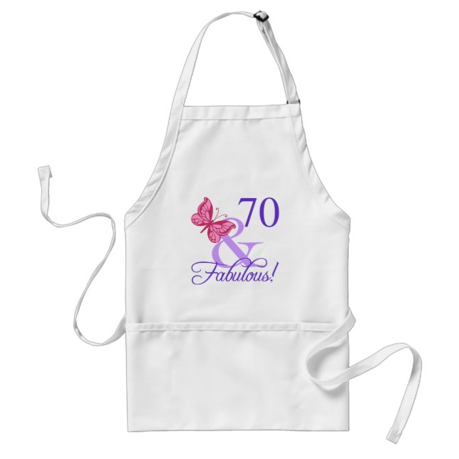 Delantal Fabuloso cumpleaños 70 para las mujeres (Frente)