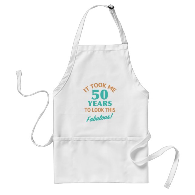 Delantal Fabuloso cumpleaños número 50 (Frente)