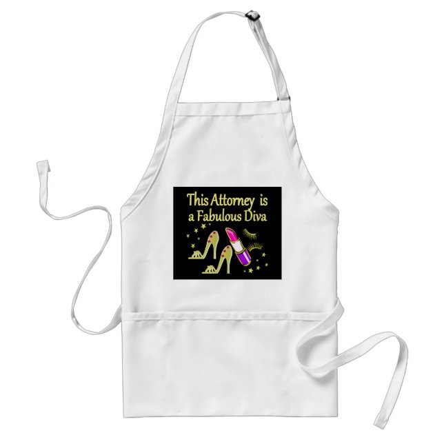 DELANTAL  FABULOUS ATTORNEY DIVA DESIGN (Frente)