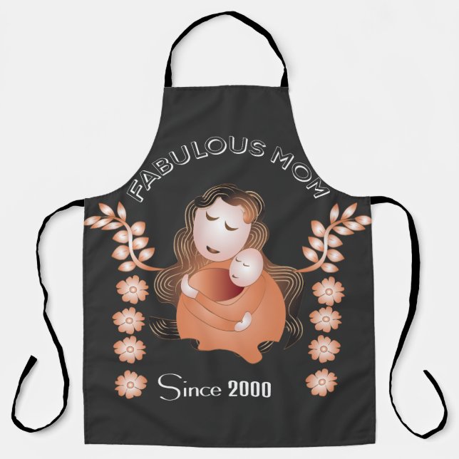Delantal Fabulous Mom Apron personalizado (Anverso)