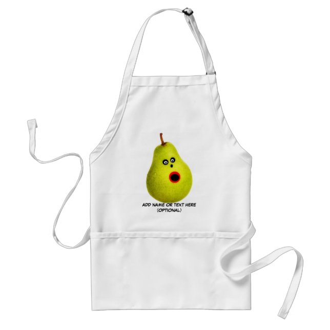Delantal Face Pear divertida (Frente)