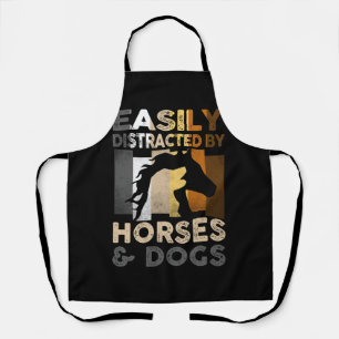 Delantal Fácilmente Distrado Por Caballos Y Perros Me Gusta