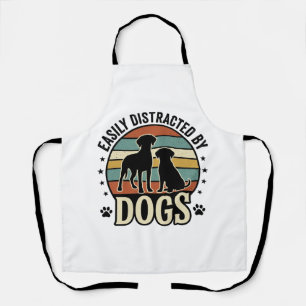 Delantal Fácilmente Distraído por Perros Diseño de Silueta